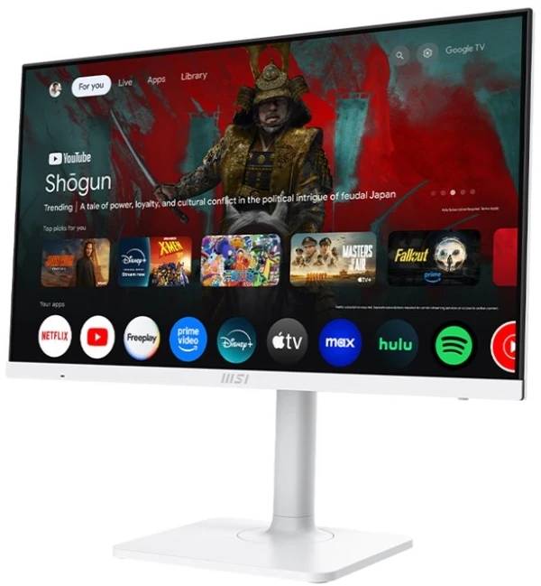 Monitorius MSI Modern MD272UPSW / 27″ / 4K UHD / IPS / 60Hz / 4ms (GtG) / KVM / baltos spalvos – adjustable stand – PD 65W