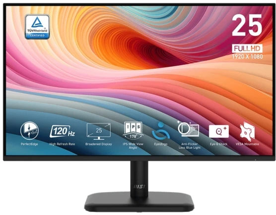 MSI PRO MP251L E2 computer monitorius 62.2 cm (24.5") 1920 x 1080 pikselių Full HD LED Juodas
