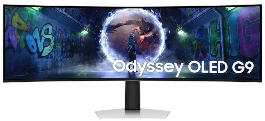 Monitorius Samsung | LS49DG934SUXEN Odyssey G9 G93SD | 49 " | OLED | DQHD | 32:9 | 240 Hz | 0.03 ms | 5120 x 1440 pikselių | 250 cd/m² | HDMI jungtys quantity 1 | Sidabrinis