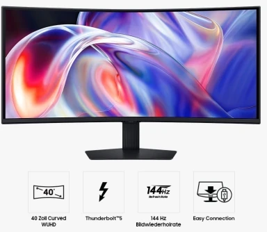 Monitorius Samsung LS40H850TAUXEN | 40 " | VA | WUHD | 21:9 | 144 Hz | 4 ms | 5120 x 2160 pikselių | 350 cd/m² | HDMI jungtys quantity 1 | Juodas