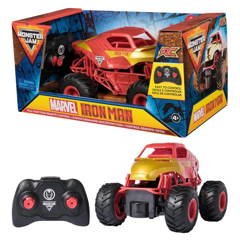 Spin Master Valdoma žaislinė mašinėlė MARVEL Monster Jam 1:24 RC Iron Man