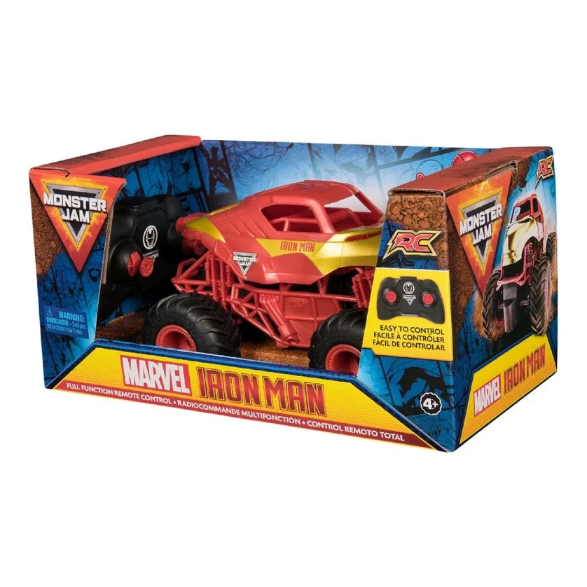 Spin Master Valdoma žaislinė mašinėlė MARVEL Monster Jam 1:24 RC Iron Man