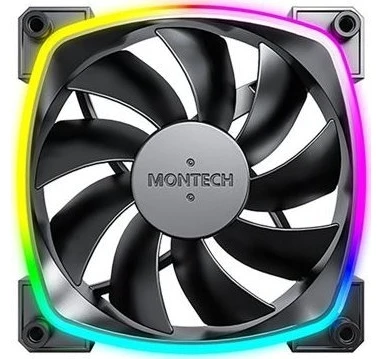 Montech Montech AX120 PWM ARGB ventiliatorius, 3 pak., juodas - 120mm