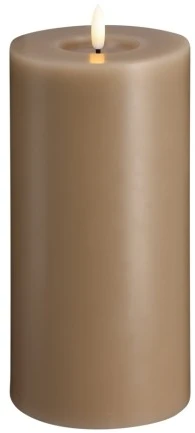 Usorteret Moods & More MM LED pillar candle, Silk, Melted, Sand, 99x200 mm