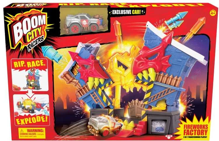 Moose Toys Tm Toys Boom City Racers fejerverkų gamyklos žaidimų rinkinys