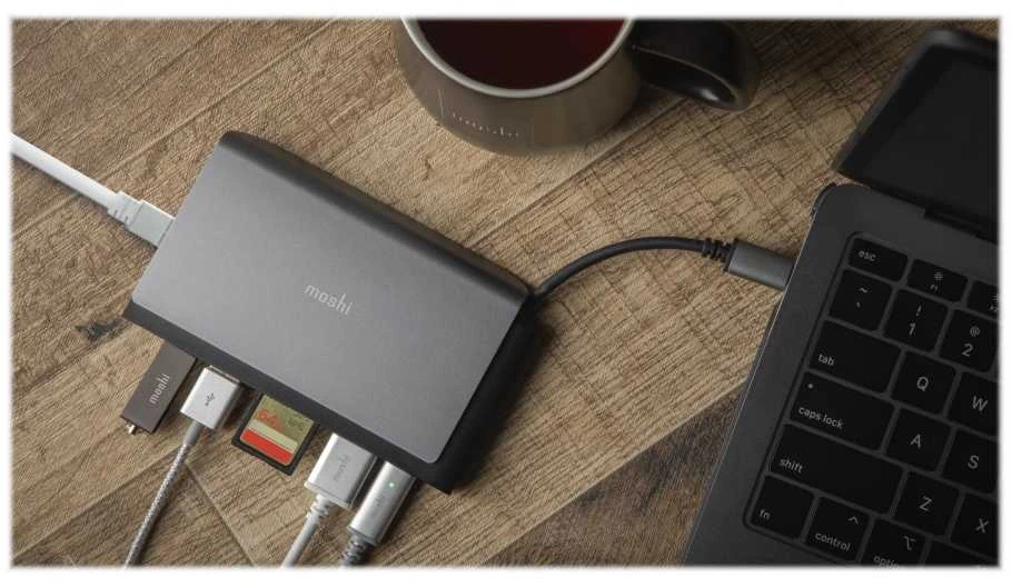 „Moshi Symbus Mini 7-in-1“ nešiojamasis USB-C šakotuvas
