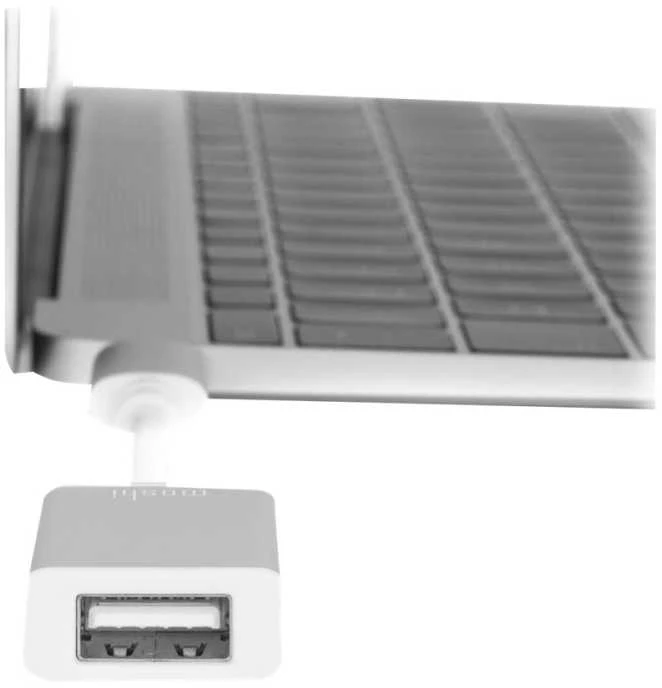 Adapteris USB Moshi USB-A - USB-C Sidabrinė (MI-USBC)