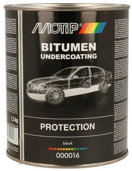 Bituminė danga juoda MOTIP 1.3kg 1x12