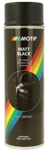 MOTIP Dažai juodi matiniai 500ml