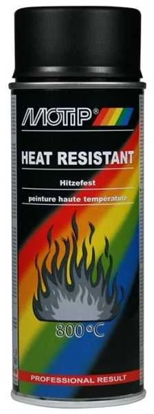 Purškiami dažai THERMO SPRAY 800°C juodi 400ml, Motip