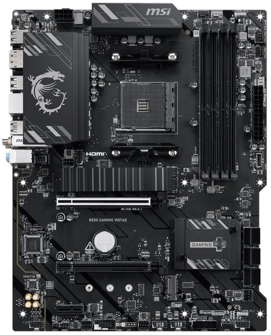 Pagrindinė plokštė MSI B550 Gaming WiFi6E (B550,AM4,ATX,DDR4)