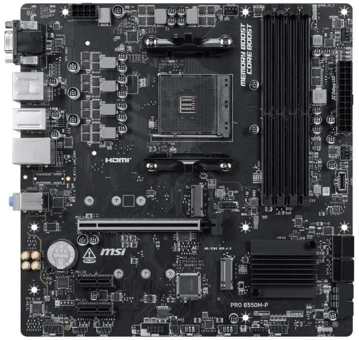 Pagrindinė plokštė MSI PRO B550M-P