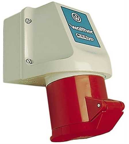 Walther Design CEE sieninis lizdas 5P 32A 380V H6 IP44 raudonas