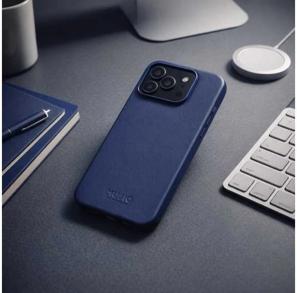 Mujjo Odinis dėklas for iPhone 17 Pro Max - Monaco Mėlyna