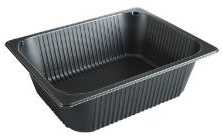 Multi Padėklas 1/2 GN P2325-100T 1 skyriaus 5850 ml I325xP268xA101 mm PP juodas, 80 vnt./kartoninėje dėžėje