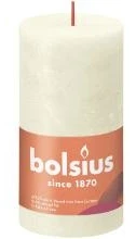Multi Bolsius Žvakės Shine, 4vnt., švelnios perlų, 130x68mm, cilindro formos
