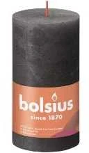 Bolsius Žvakės Shine, 4vnt., audros pilkos, 130x68mm, cilindro formos