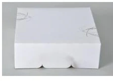 Multi tortų dėžutė su atlenkiamu dangteliu S-Line 230x230x80 mm kartoninė be langelio balta/pilka 100 vnt./kartoninėje dėžėje