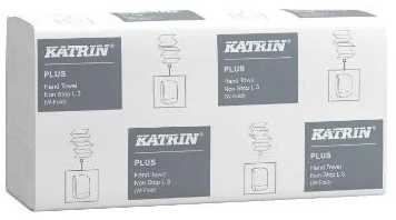 Multi Ręcznik papierowy Katrin Plus Non-Stop W-fold 3-lag L34xB20.3xD8.5cm Nowe włókno balta 21 pk x 90 stk/krt