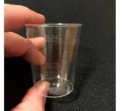 Multi Plastikinė stiklinė 2 cl / 4 cl Ø42xH52 mm, PS, skaidri - (40 pakuočių x 50 vnt.)