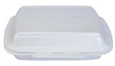 Multi Termo dėžutė 1 skyriaus 247 x 198 x 75 mm su atverčiamu dangčiu XPS balta HP 4/1 TT, 2 pakuotės x 125 vnt./dėžėje