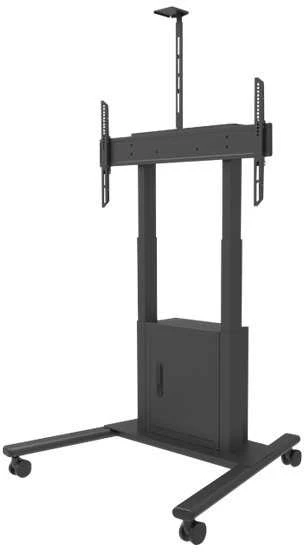 Laikiklis „Multibrackets MB“ motorizuotas grindų stovas 120 kg Juodas, 800x400, 42-100"