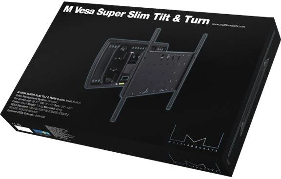 Laikiklis Multibrackets Daugiafunkciniai laikikliai MB SLIM TILT&TURN 40KG VESA 400 BL