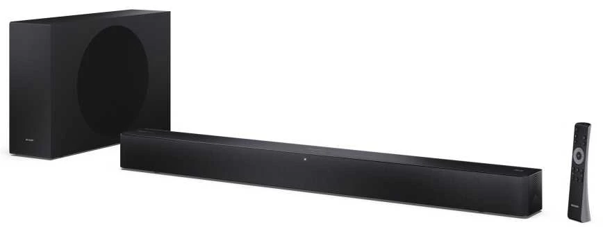 Namų kino sistema Sharp 2.1 Dolby Atmos/DTS Virtual:X Soundbar with Slim Wireless Subwoofer | HT-SBW310 | 330 W | Bluetooth | Belaidė jungtis | Juodas
