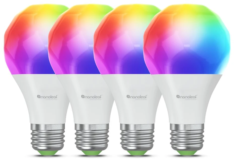 „Nanoleaf Essentials Smart A60“ lemputė „Matter WiFi“ 900 lm, 2700–6500 K, 4 vnt. pakuotė | E27 | 9 W | RGBCW