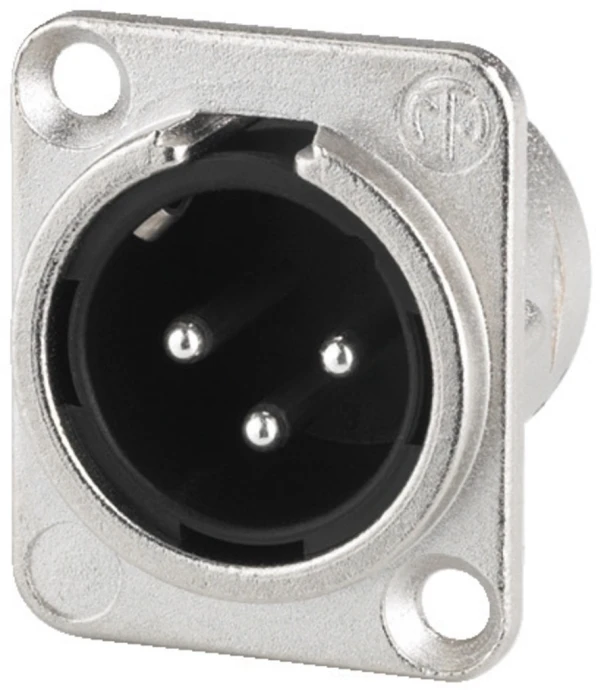 XLR montavimo kištukas 3 kontaktų