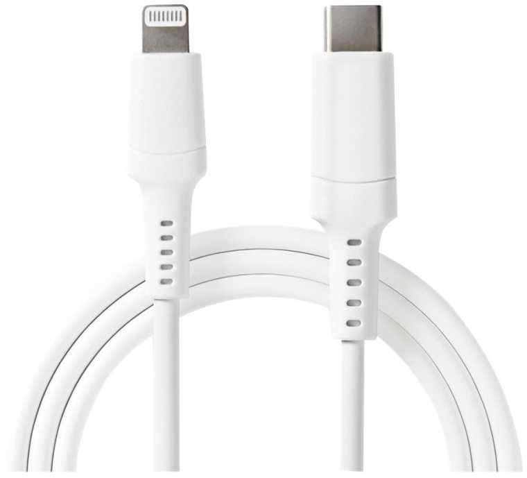 Nedis 2m USB-C Lightning laidas iPad, iPhone, iPod, baltas