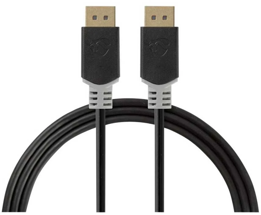 Nedis Displayport Cable | DisplayPort jungtis | DisplayPort jungtis | 8K@60Hz | Paauksuotas | 3,00m | apvalus | PVC | Antracitas / Pilka | Pakavimas su Si