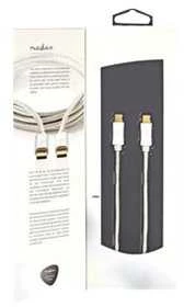 Nedis USB laidas | USB 3.2 Gen 1 | USB-C™ jungtis | | 4K@60Hz | 5 Gbps | Paauksuotas | 1,00 m | apvalus | Pintas / nailonas | Aliuminis | Pakavimas su Si