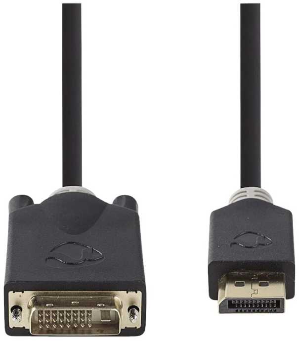 Nedis HDMI™ kabelis | HDMI™ jungtis | DVI-D 24+1 kontaktų jungtis 1080p | Paauksuotas | 2,00m | Tiesus | PVC | Antracitas | Pakuotė su langu ir Eu