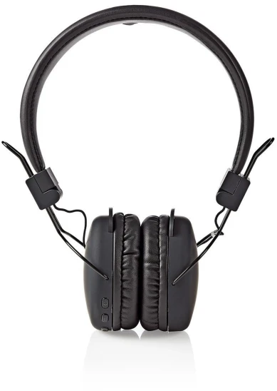 Nedis HPBT1100BK - Ausinės - su lankeliu ant galvos - Music - Juodas - Dvipusės - Track < - Track > - Volume + - Volume -