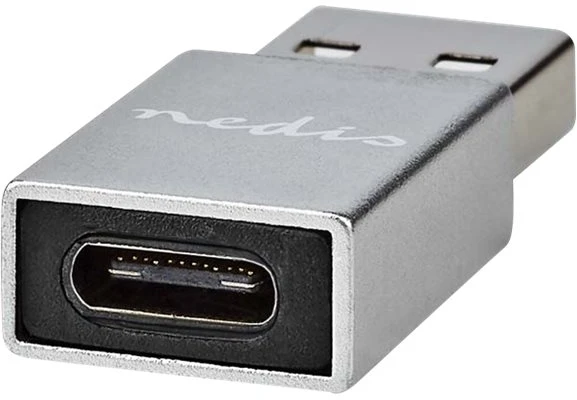Nedis USB-A Adapteris USB 3.2 Gen 1 | USB-A Stecker | USB-C™ Buchse | 5 Gbps | Vernickelt | Juodas | Box