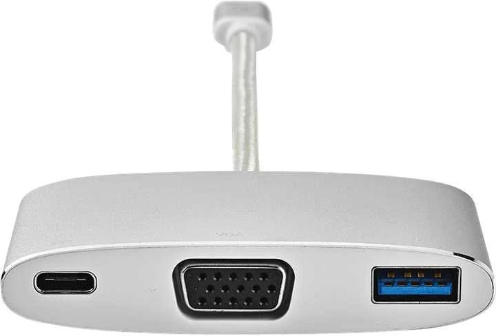 Nedis USB adapteris | USB3.1 | USB-C™ jungtis | USB-A lizdas / USB-C™ lizdas / VGA lizdas | 5 Gbps | 0,20 m | apvalus | Paauksuotas | Pintas / nailonas | S