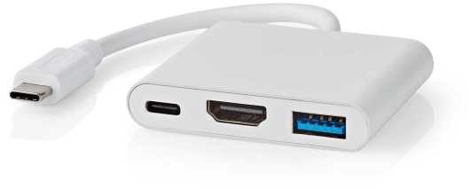 Nedis USB HUB CCGB64770WT01 doko stotelė Laidinis USB Type-C Baltas