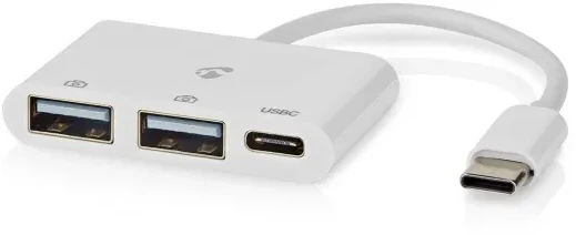 Nedis USB šakotuvas 1 x USB-C™ 1 x USB-C™ – 2 x USB 2.0 A, 3 prievadų prievadas (-ai), maitinamas per USB