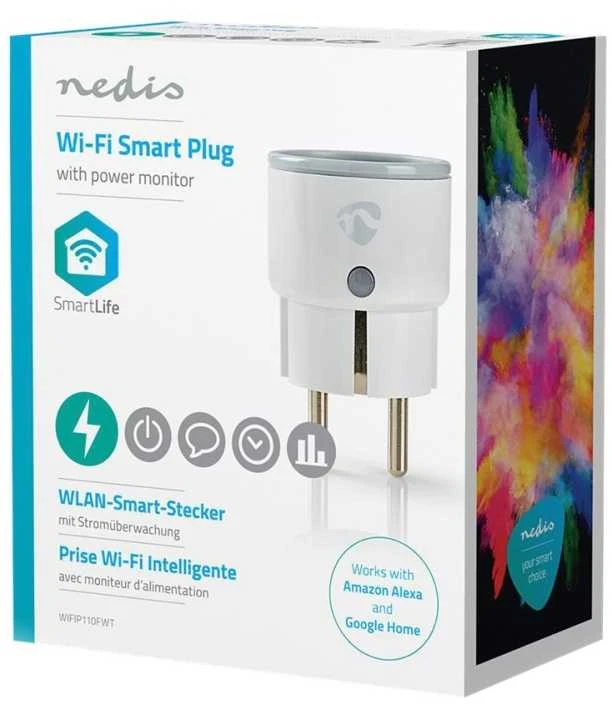 Nedis WLAN Smartplug (WIFIP110FWT) - Energieüberwachung, 10 A