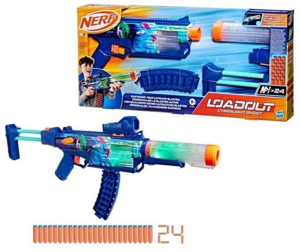 Žaislinis šautuvas Nerf Loadout Blaster Cyberlight Ghost