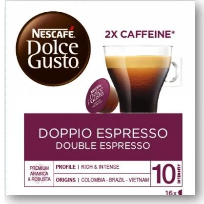 Coffee capsules NESCAFÉ® Dolce Gusto®Coffee capsules NESCAFÉ® Dolce Gusto® Doppio Espresso, 16 pcs.