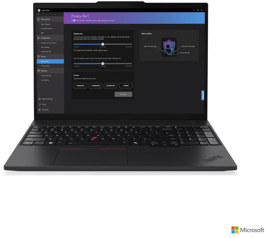 Nešiojamas kompiuteris Lenovo ThinkPad T16 Gen 3 | Intel Core Ultra 7 155U, 16" WUXGA, 32 GB RAM, 512 GB SSD, Windows 11 Pro | Juodas