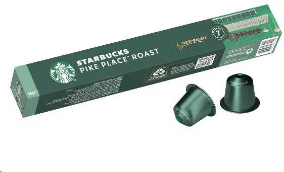 Nestle Kavos kapsulės, STARBUCKS® by Nespresso®, Lungo Pike Place Roast - (10 vnt.)