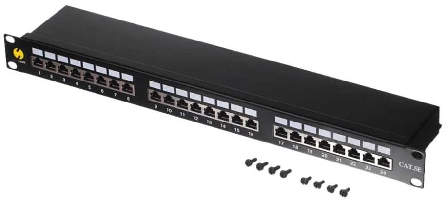 NETRACK PATCH PANEL 19'' 24 PORTŲ KAT. 5E FTP, WIT