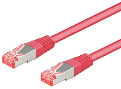 Goobay CAT 6 Kabelis łączący, S/FTP (PiMF), purpurowy - ilgis kabla 0.25 m