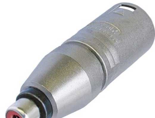 Neutrik XLR M - RCA adapteris