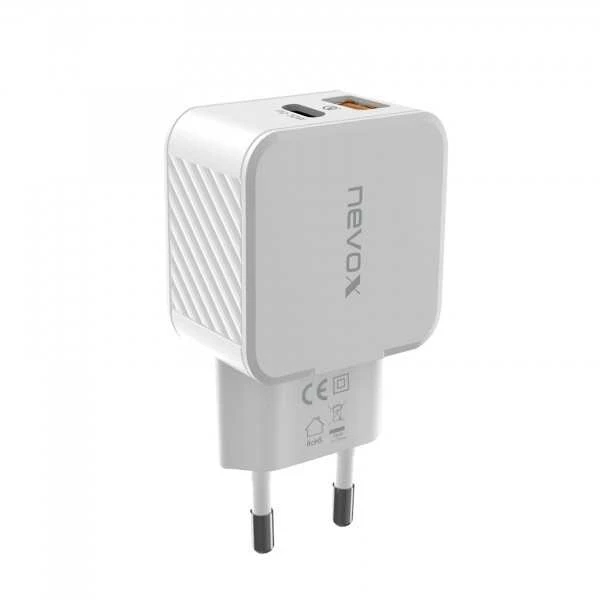 Nevox 30W adapteris su dvejomis jungtimis