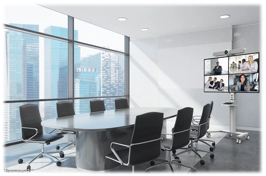 Laikiklis NEOMOUNTS BY NEWSTAR SELECT MOBILE DISPLAY FLOOR STAND (32-75") 10 CM. WHEELS Baltas