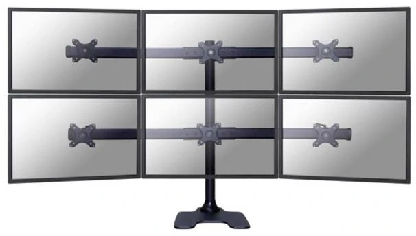 Neomounts Newstar FPMA-D700D6 monitoriaus laikiklis arba stovas 68,6 cm (27") Gnybtas Juoda